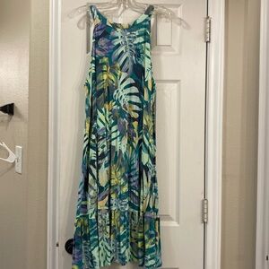 Tropical Print Halter neck dress